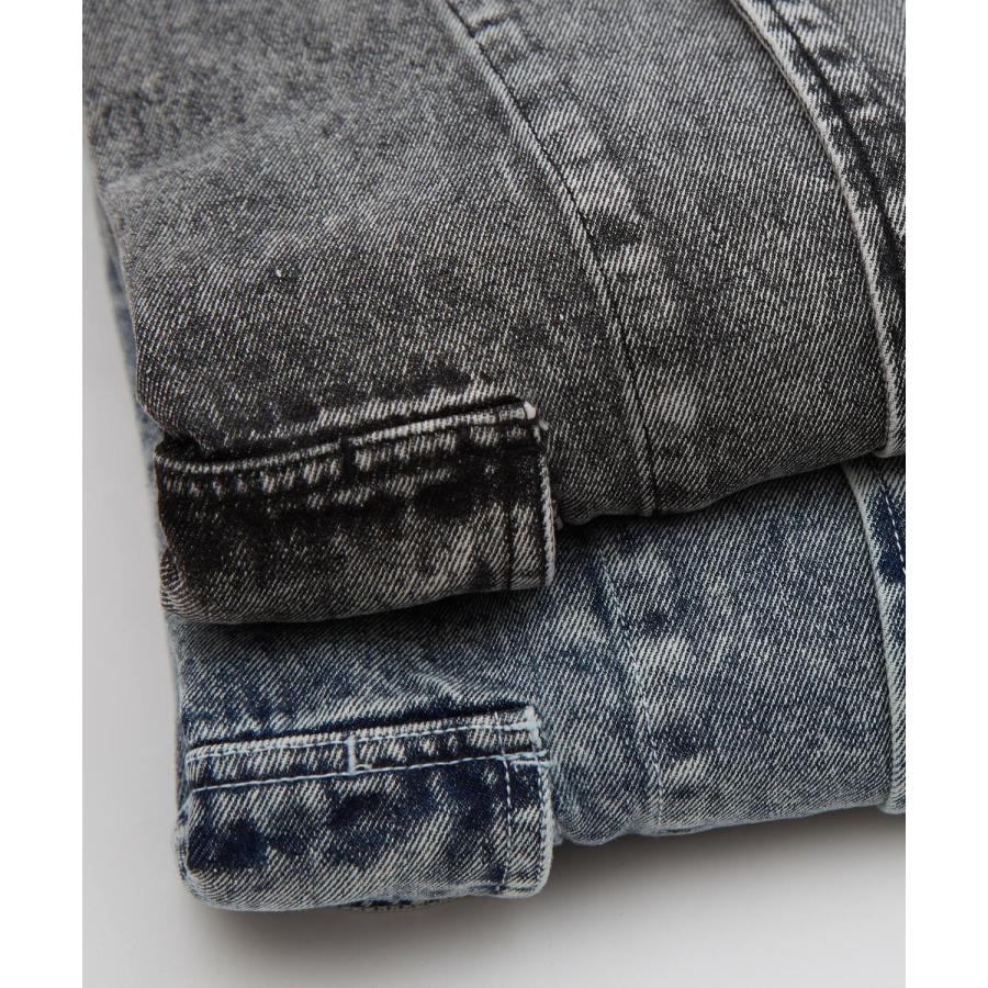 デニムジャケット メンズ SIDEWAY STANCE サイドウェイスタンス ケミカルウォッシュ 10.5oz オンス ブルゾン カジュアル スケーター ストリート 古着MIX 韓国 | improves | 19