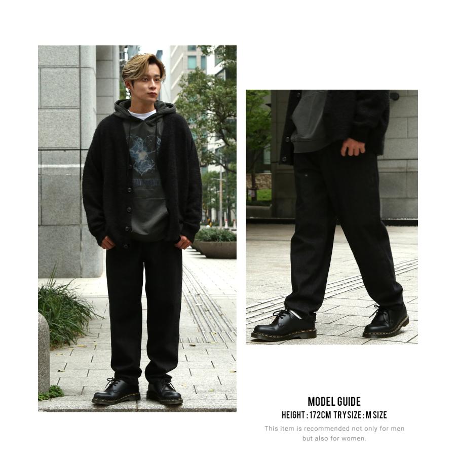 デニムパンツ メンズ SIDEWAY STANCE サイドウェイスタンス ケミカルウォッシュ 10.5oz オンス テーパード ジーンズ スケーター ストリート 古着MIX 韓国 | improves | 13