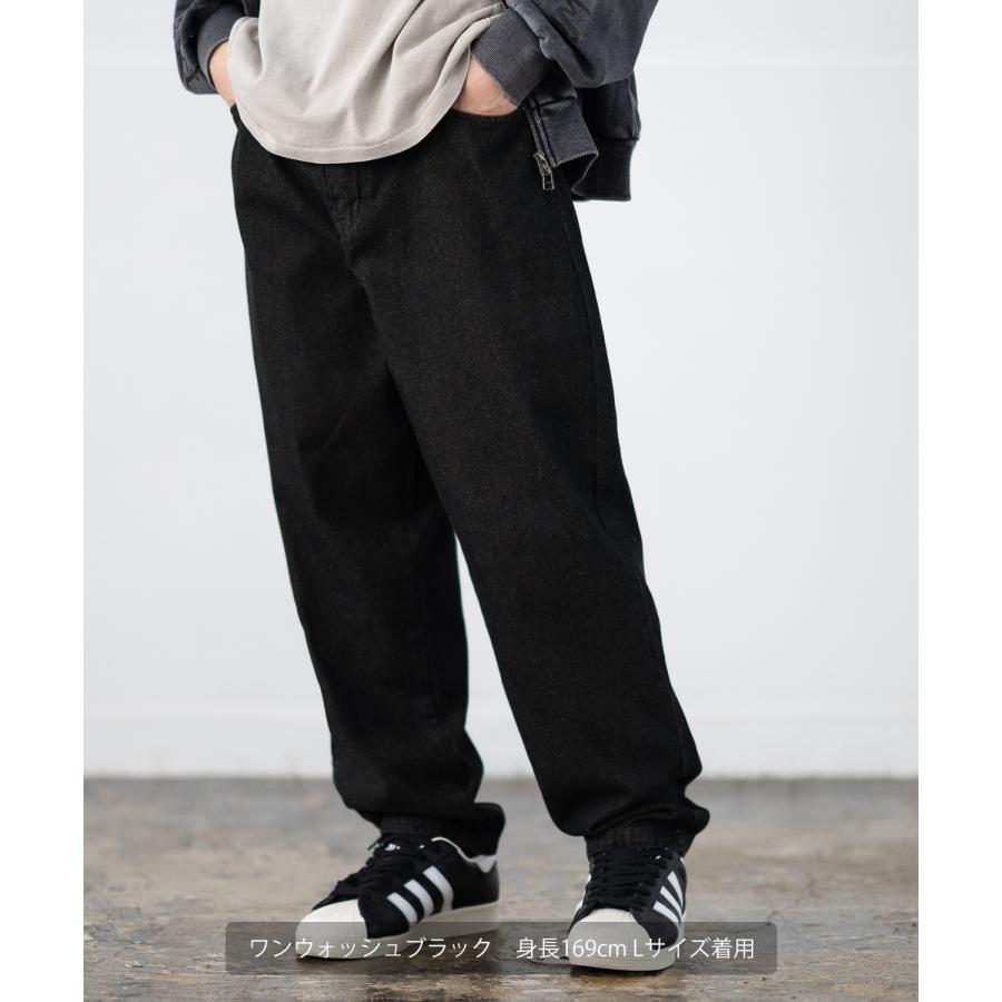 デニムパンツ メンズ SIDEWAY STANCE サイドウェイスタンス ケミカルウォッシュ 10.5oz オンス テーパード ジーンズ スケーター ストリート 古着MIX 韓国 | improves | 14