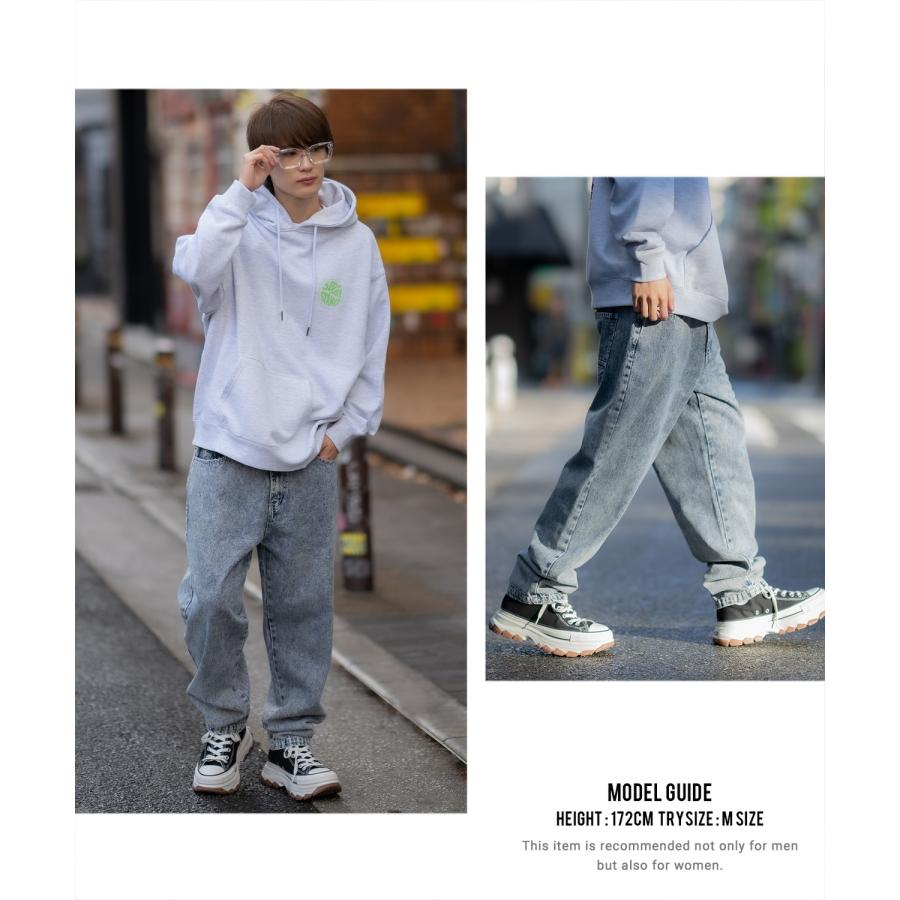 デニムパンツ メンズ SIDEWAY STANCE サイドウェイスタンス ケミカルウォッシュ 10.5oz オンス テーパード ジーンズ スケーター ストリート 古着MIX 韓国 | improves | 17