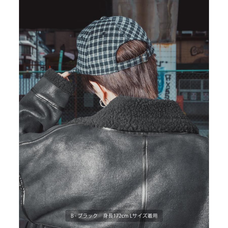 ムートンジャケット メンズ SIDEWAY STANCE B-3 フェイクムートンコート ミリタリー オーバーサイズ 大きめ アメカジ カジュアル スケーター ストリート 韓国 | improves | 13