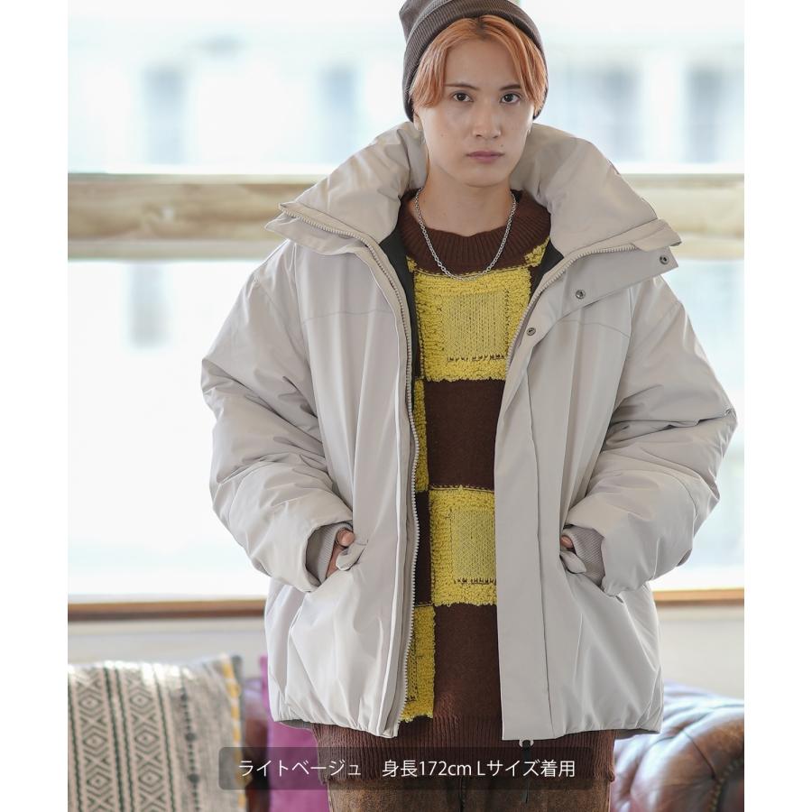 ダウンジャケット メンズ SIDEWAY STANCE ボリュームネック ポリ中綿 ブルゾン オーバーサイズ 大きめ アメカジ カジュアル スケーター ストリート 韓国 | improves | 13