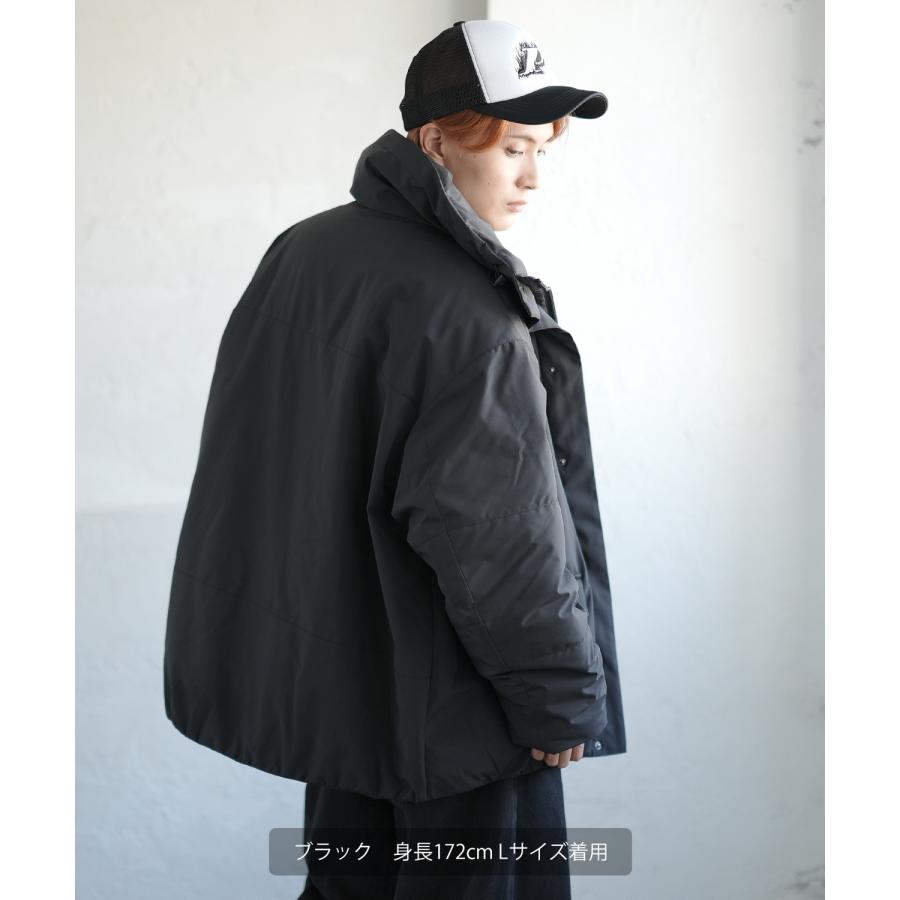 ダウンジャケット メンズ SIDEWAY STANCE ボリュームネック ポリ中綿 ブルゾン オーバーサイズ 大きめ アメカジ カジュアル スケーター ストリート 韓国 | improves | 07