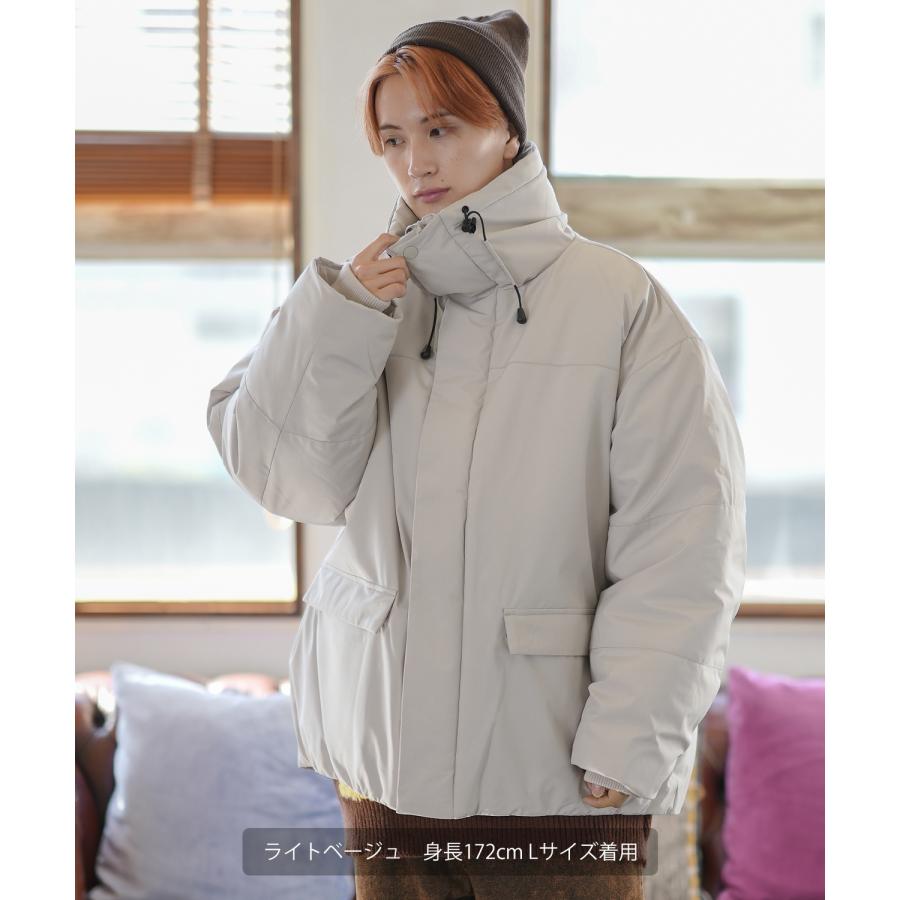 ダウンジャケット メンズ SIDEWAY STANCE ボリュームネック ポリ中綿 ブルゾン オーバーサイズ 大きめ アメカジ カジュアル スケーター ストリート 韓国 | improves | 09