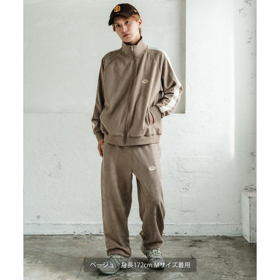 トラックパンツ メンズ SIDEWAY STANCE サイドウェイスタンス オーバルロゴ ワンポイント 刺しゅう スエード ラインパンツ セットアップ スケーター ストリート | improves | 13