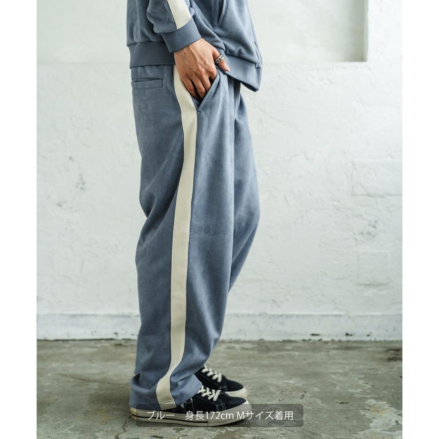 トラックパンツ メンズ SIDEWAY STANCE サイドウェイスタンス オーバルロゴ ワンポイント 刺しゅう スエード ラインパンツ セットアップ スケーター ストリート | improves | 16