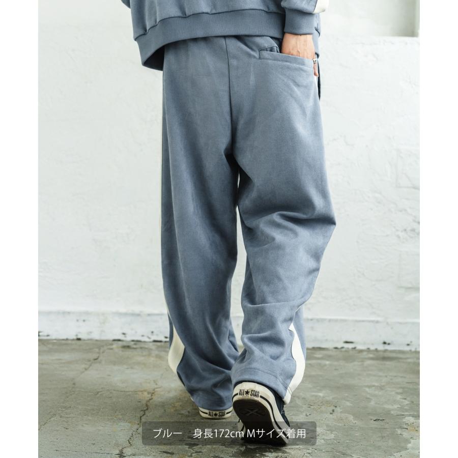 トラックパンツ メンズ SIDEWAY STANCE サイドウェイスタンス オーバルロゴ ワンポイント 刺しゅう スエード ラインパンツ セットアップ スケーター ストリート | improves | 17