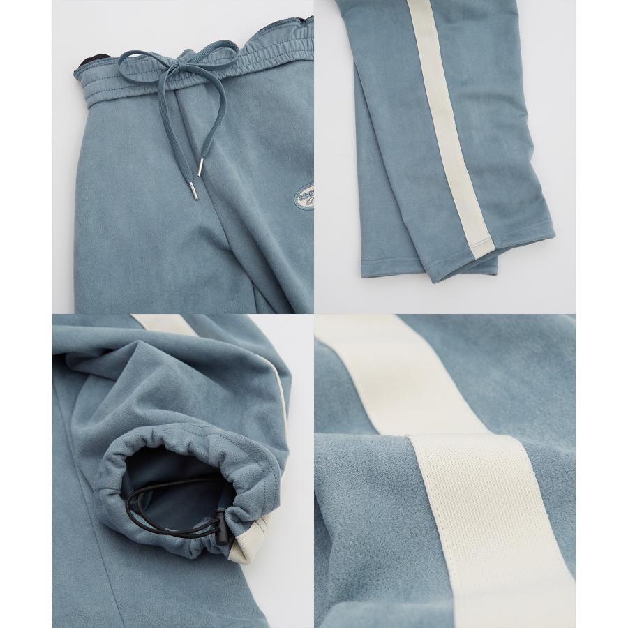 トラックパンツ メンズ SIDEWAY STANCE サイドウェイスタンス オーバルロゴ ワンポイント 刺しゅう スエード ラインパンツ セットアップ スケーター ストリート | improves | 22