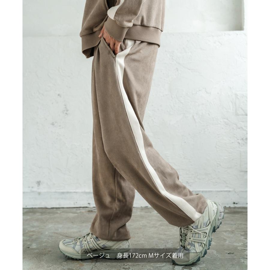 トラックパンツ メンズ SIDEWAY STANCE サイドウェイスタンス オーバルロゴ ワンポイント 刺しゅう スエード ラインパンツ セットアップ スケーター ストリート | improves | 10