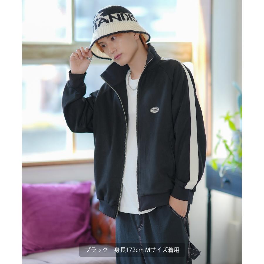 トラックジャケット メンズ SIDEWAY STANCE サイドウェイスタンス オーバルロゴ ワンポイント 刺しゅう スエード ブルゾン セットアップ スケーター ストリート | improves | 13