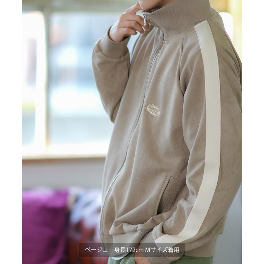 トラックジャケット メンズ SIDEWAY STANCE サイドウェイスタンス オーバルロゴ ワンポイント 刺しゅう スエード ブルゾン セットアップ スケーター ストリート | improves | 07