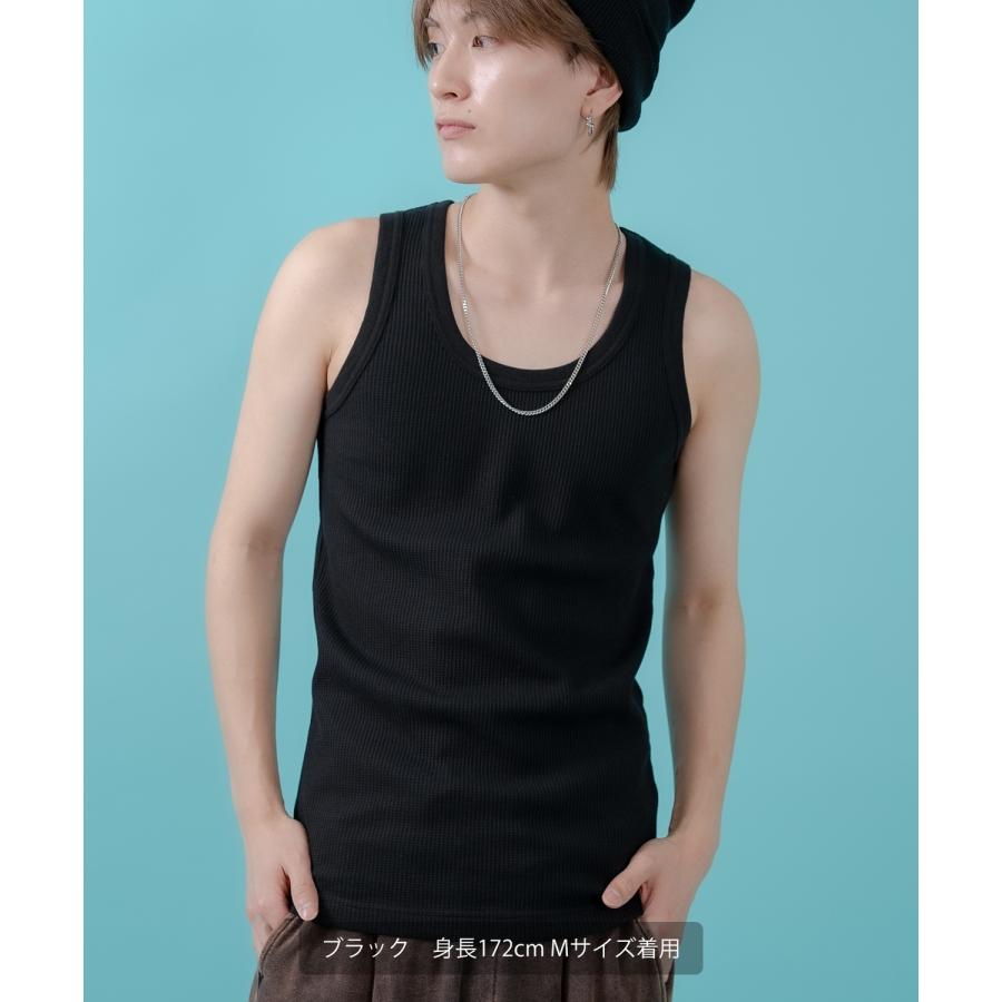 タンクトップ メンズ レディース サイドウェイスタンス ワッフル トップス アメカジ カジュアル スケーター ストリート 古着MIX 韓国ファッション | improves | 12