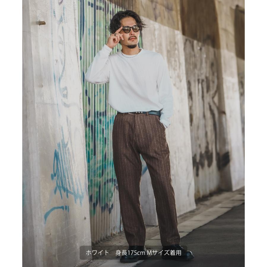 長袖Tシャツ メンズ レディース ワッフル クルー ネック カットソー 大きめ アメカジ カジュアル スケーター ストリート 古着MIX 韓国ファッション | improves | 13