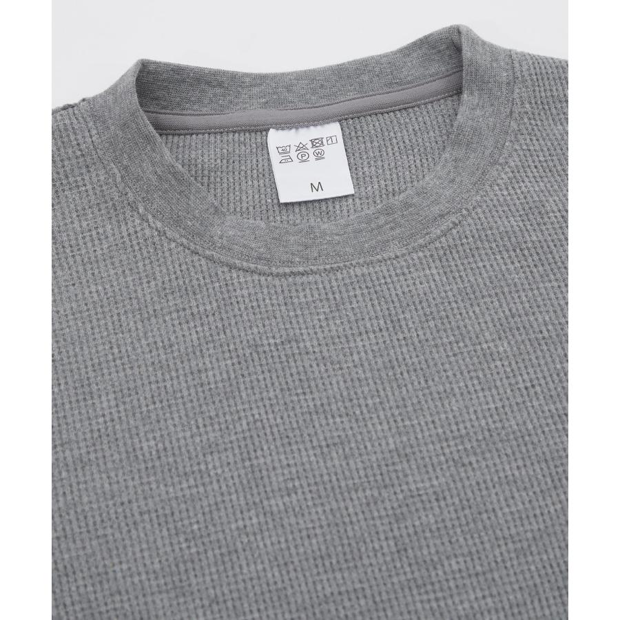 長袖Tシャツ メンズ レディース ワッフル クルー ネック カットソー 大きめ アメカジ カジュアル スケーター ストリート 古着MIX 韓国ファッション | improves | 20