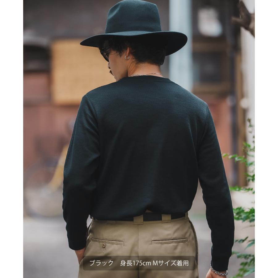 長袖Tシャツ メンズ レディース ワッフル クルー ネック カットソー 大きめ アメカジ カジュアル スケーター ストリート 古着MIX 韓国ファッション | improves | 06