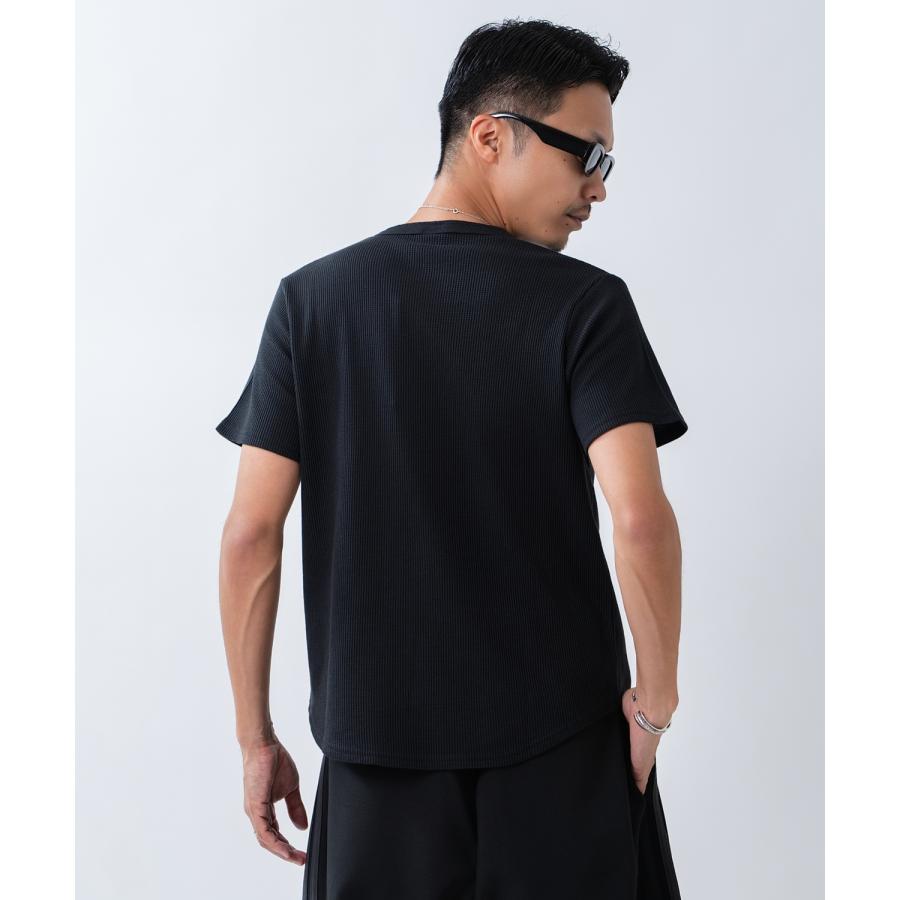 半袖Tシャツ メンズ レディース ワッフル ヘンリー ネック カットソー 大きめ アメカジ カジュアル スケーター ストリート 古着MIX 韓国ファッション | improves | 14