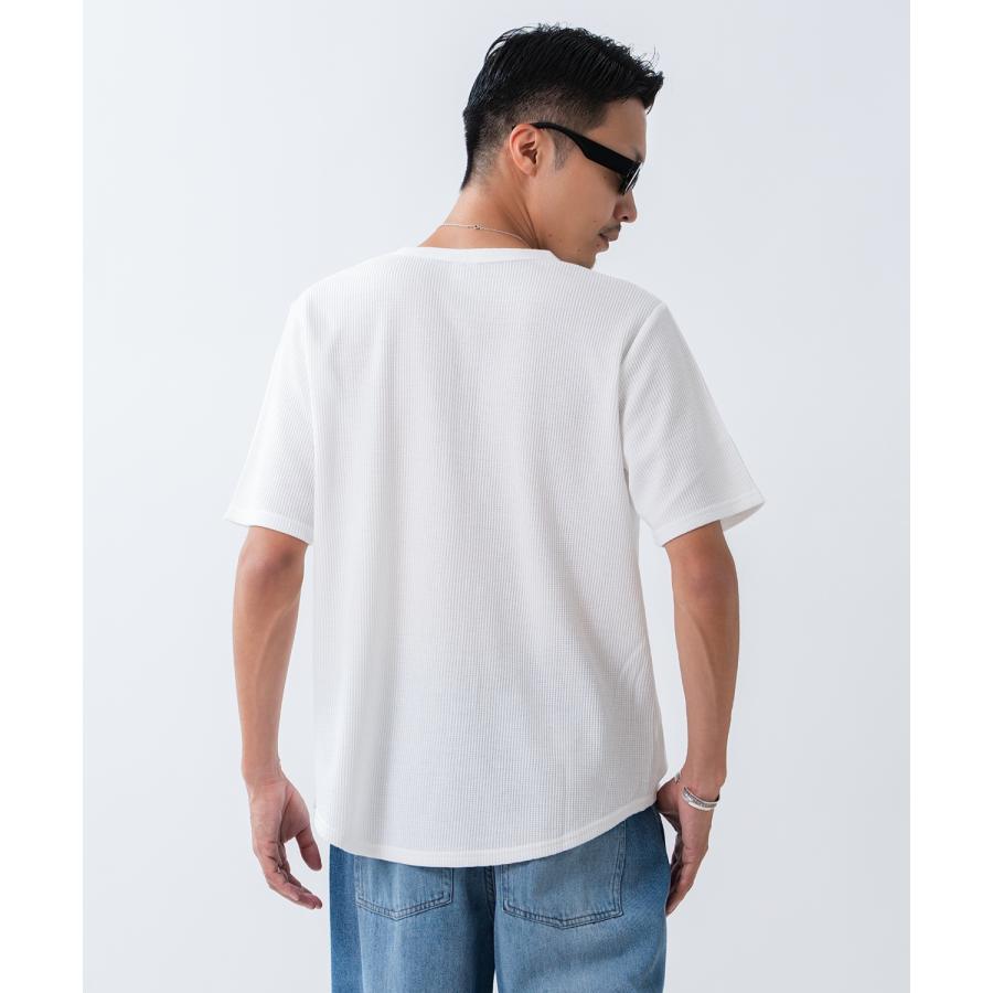 半袖Tシャツ メンズ レディース ワッフル ヘンリー ネック カットソー 大きめ アメカジ カジュアル スケーター ストリート 古着MIX 韓国ファッション | improves | 07