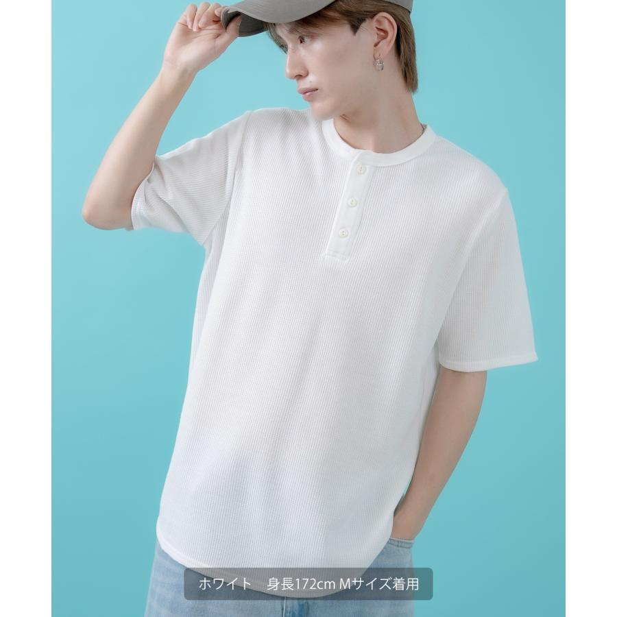 半袖Tシャツ メンズ レディース ワッフル ヘンリー ネック カットソー 大きめ アメカジ カジュアル スケーター ストリート 古着MIX 韓国ファッション | improves | 08
