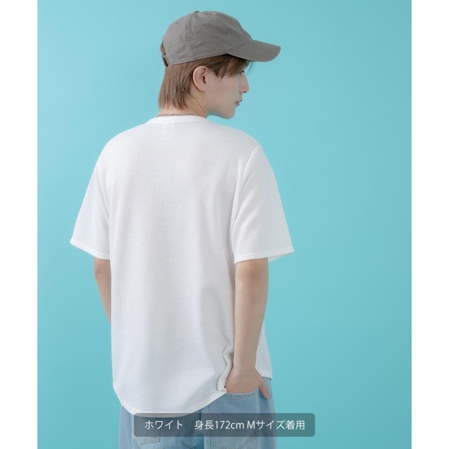 半袖Tシャツ メンズ レディース ワッフル ヘンリー ネック カットソー 大きめ アメカジ カジュアル スケーター ストリート 古着MIX 韓国ファッション | improves | 11