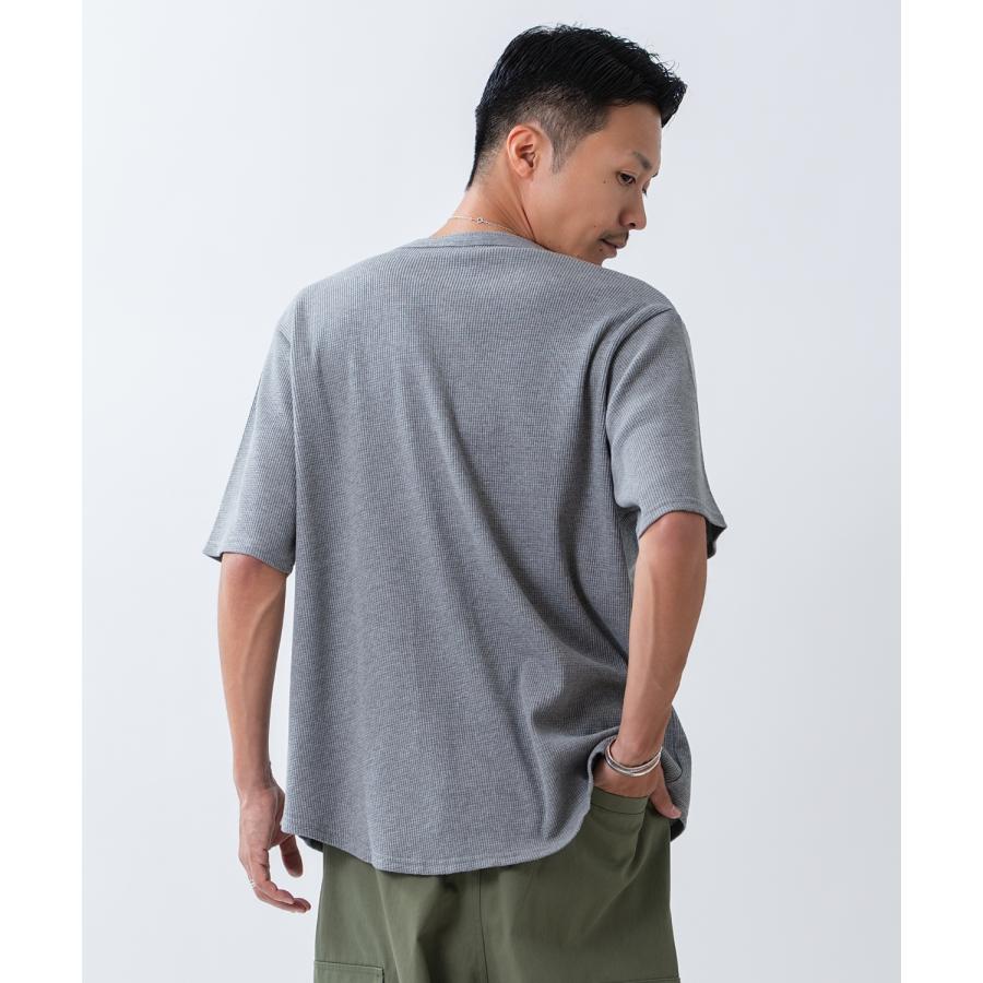半袖Tシャツ メンズ レディース ワッフル ヘンリー ネック カットソー 大きめ アメカジ カジュアル スケーター ストリート 古着MIX 韓国ファッション | improves | 11