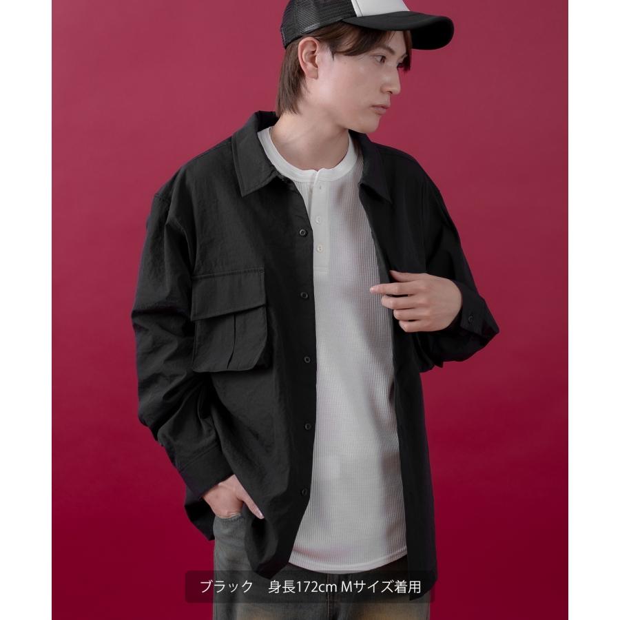 長袖シャツ メンズ レディース サイドウェイスタンス ミリタリーシャツ イージーケア アメカジ カジュアル スケーター ストリート 古着MIX 韓国ファッション | improves | 13