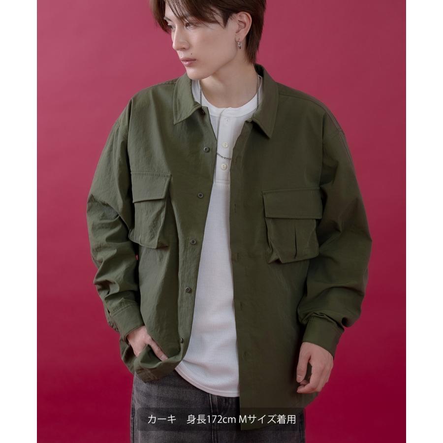 長袖シャツ メンズ レディース サイドウェイスタンス ミリタリーシャツ イージーケア アメカジ カジュアル スケーター ストリート 古着MIX 韓国ファッション | improves | 15