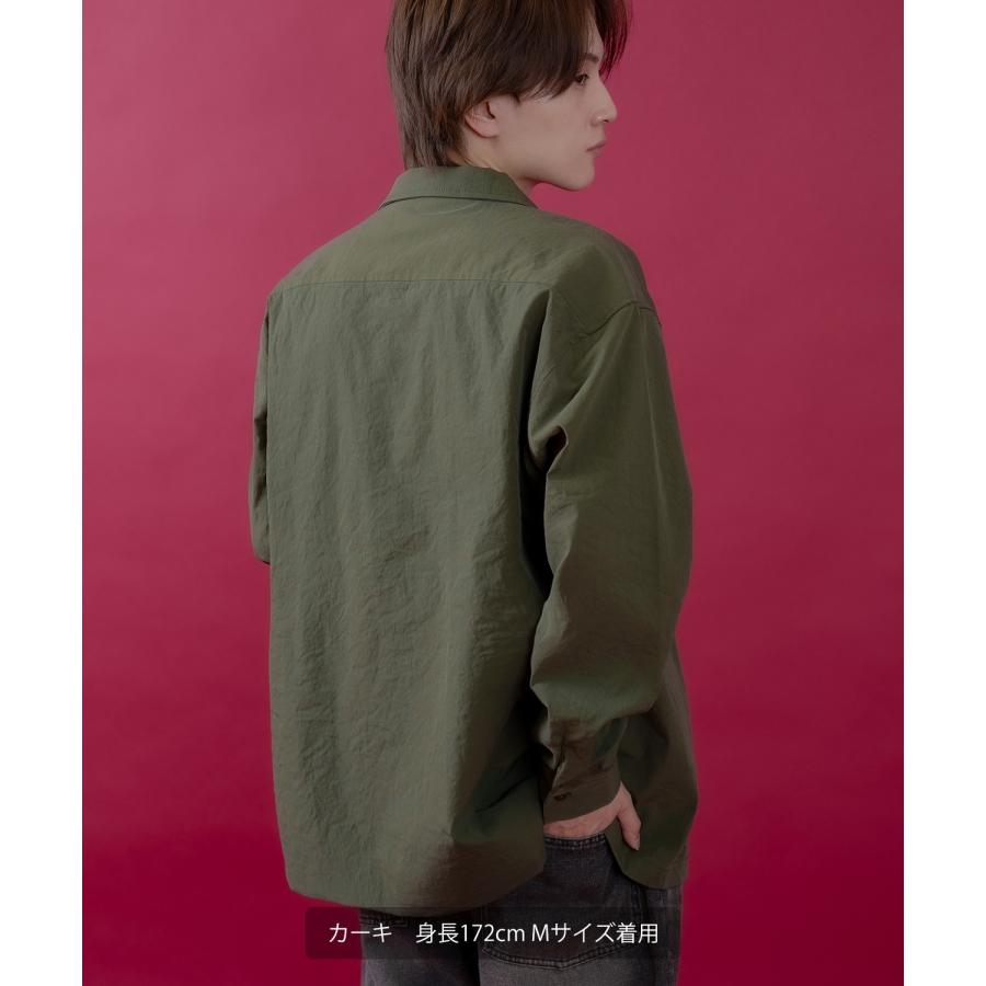長袖シャツ メンズ レディース サイドウェイスタンス ミリタリーシャツ イージーケア アメカジ カジュアル スケーター ストリート 古着MIX 韓国ファッション | improves | 18