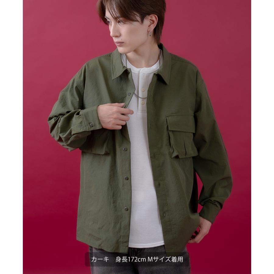 長袖シャツ メンズ レディース サイドウェイスタンス ミリタリーシャツ イージーケア アメカジ カジュアル スケーター ストリート 古着MIX 韓国ファッション | improves | 19