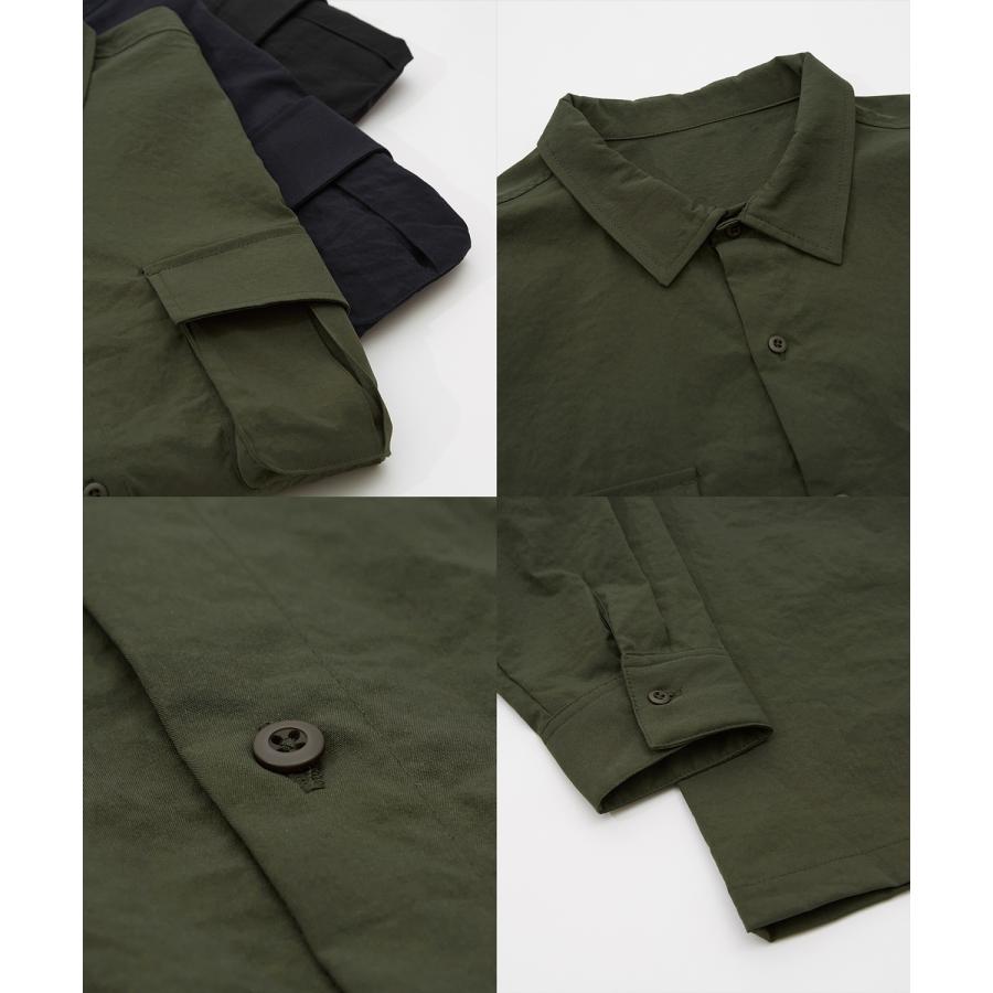長袖シャツ メンズ レディース サイドウェイスタンス ミリタリーシャツ イージーケア アメカジ カジュアル スケーター ストリート 古着MIX 韓国ファッション | improves | 21