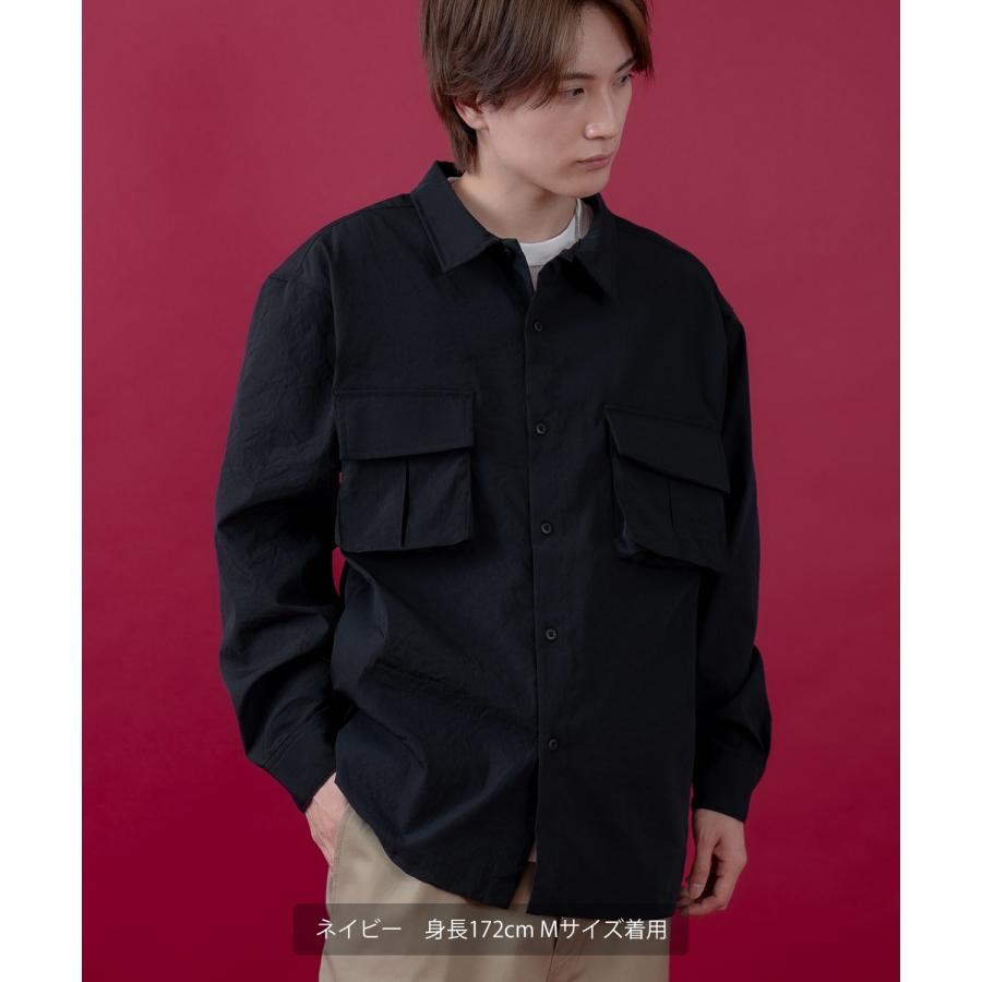 長袖シャツ メンズ レディース サイドウェイスタンス ミリタリーシャツ イージーケア アメカジ カジュアル スケーター ストリート 古着MIX 韓国ファッション | improves | 04