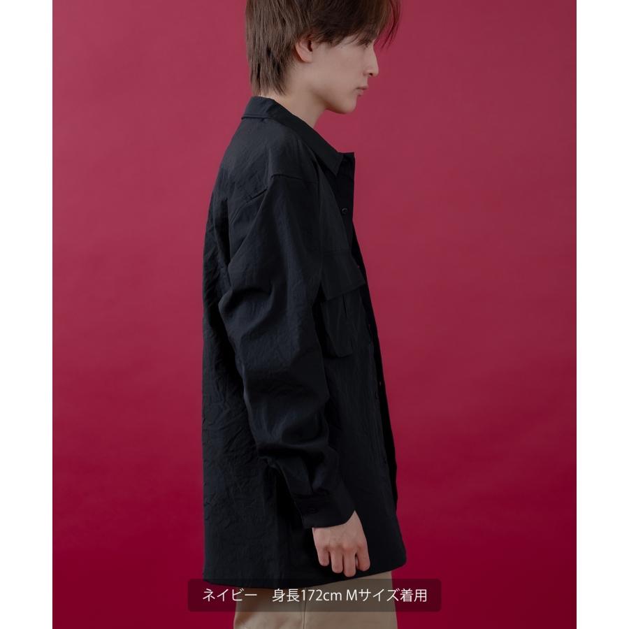 長袖シャツ メンズ レディース サイドウェイスタンス ミリタリーシャツ イージーケア アメカジ カジュアル スケーター ストリート 古着MIX 韓国ファッション | improves | 05