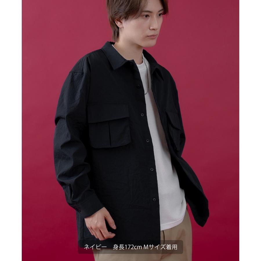 長袖シャツ メンズ レディース サイドウェイスタンス ミリタリーシャツ イージーケア アメカジ カジュアル スケーター ストリート 古着MIX 韓国ファッション | improves | 07