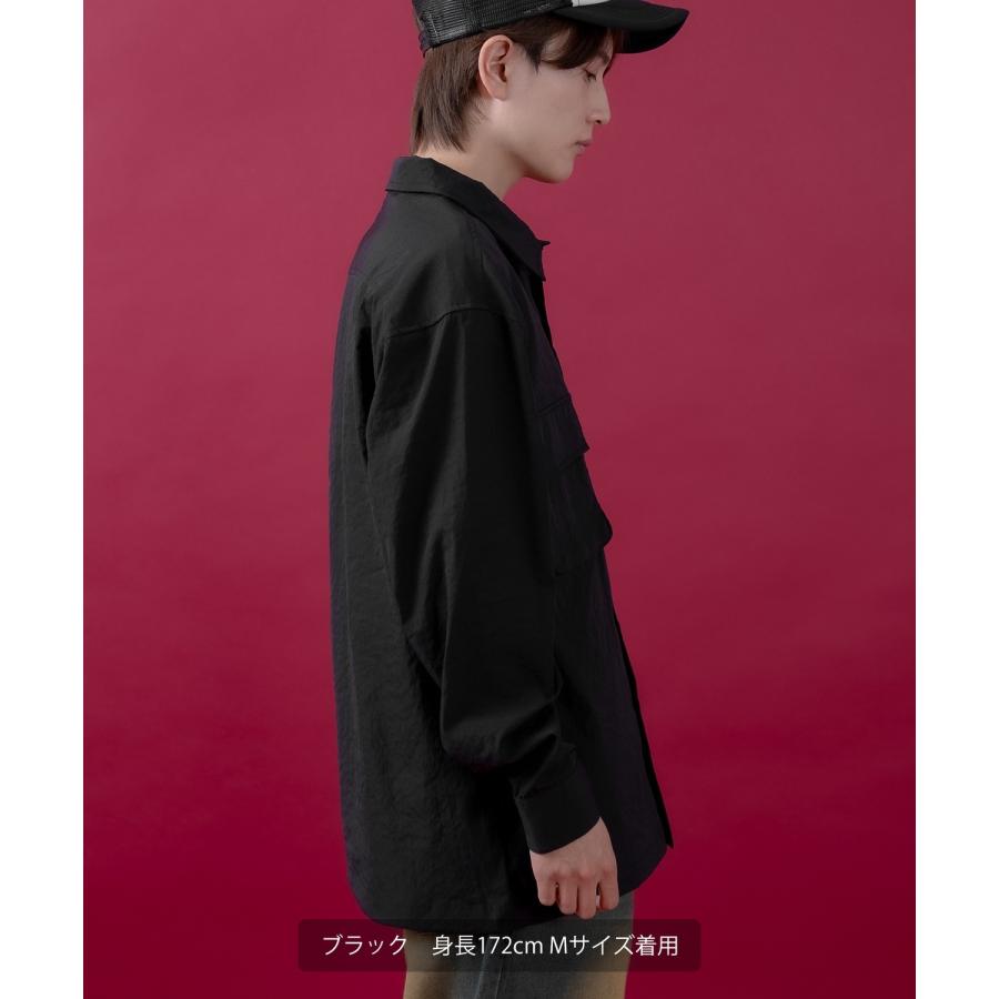 長袖シャツ メンズ レディース サイドウェイスタンス ミリタリーシャツ イージーケア アメカジ カジュアル スケーター ストリート 古着MIX 韓国ファッション | improves | 11