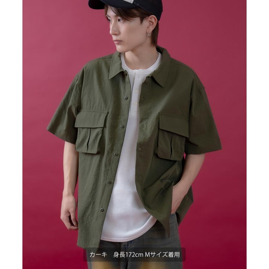 半袖シャツ メンズ レディース サイドウェイスタンス ミリタリーシャツ イージーケア アメカジ カジュアル スケーター ストリート 古着MIX 韓国ファッション | improves | 13
