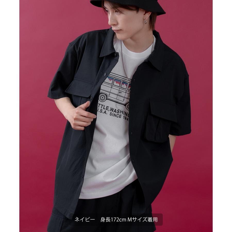 半袖シャツ メンズ レディース サイドウェイスタンス ミリタリーシャツ イージーケア アメカジ カジュアル スケーター ストリート 古着MIX 韓国ファッション | improves | 15