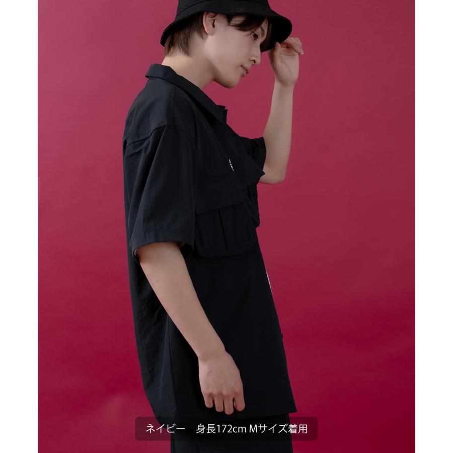 半袖シャツ メンズ レディース サイドウェイスタンス ミリタリーシャツ イージーケア アメカジ カジュアル スケーター ストリート 古着MIX 韓国ファッション | improves | 17