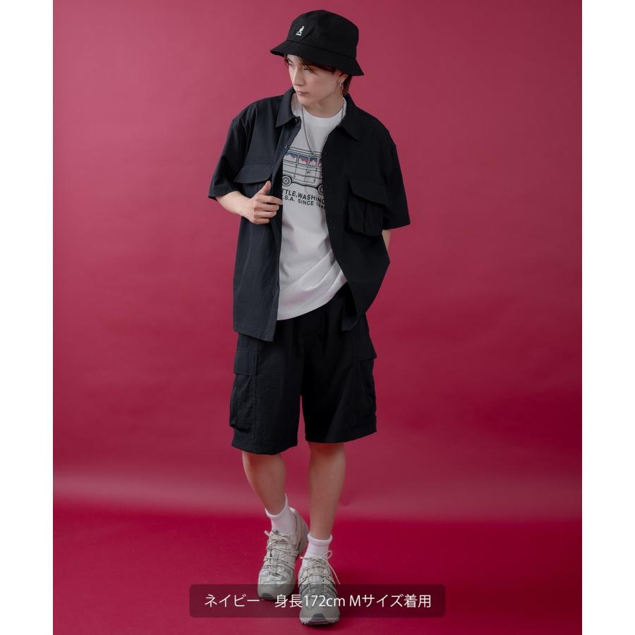 半袖シャツ メンズ レディース サイドウェイスタンス ミリタリーシャツ イージーケア アメカジ カジュアル スケーター ストリート 古着MIX 韓国ファッション | improves | 20