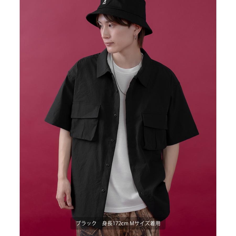 半袖シャツ メンズ レディース サイドウェイスタンス ミリタリーシャツ イージーケア アメカジ カジュアル スケーター ストリート 古着MIX 韓国ファッション | improves | 04