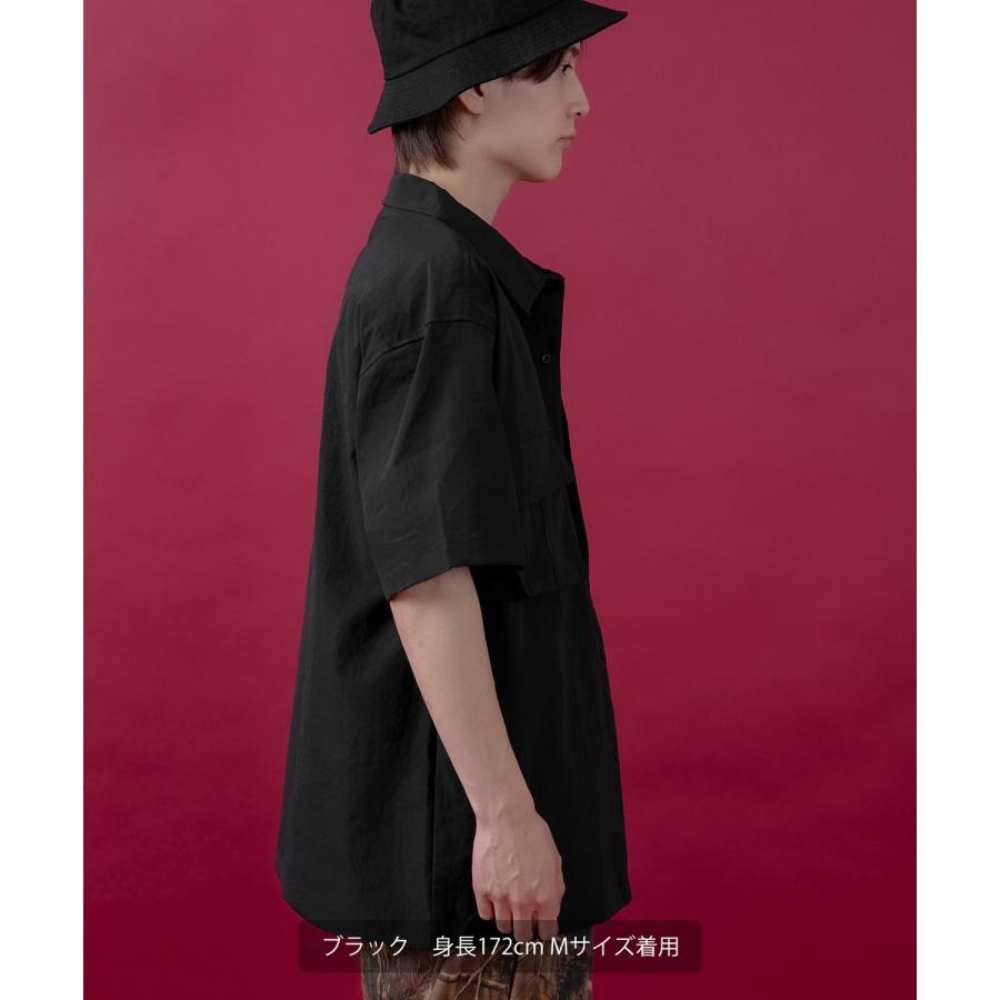 半袖シャツ メンズ レディース サイドウェイスタンス ミリタリーシャツ イージーケア アメカジ カジュアル スケーター ストリート 古着MIX 韓国ファッション | improves | 05