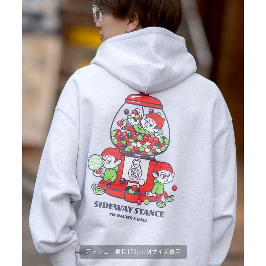 パーカー メンズ SIDEWAY STANCE サイドウェイスタンス オリジナルプリント グラフィック スウェット ガムボール オーバーサイズ アメカジ カジュアル | improves | 15