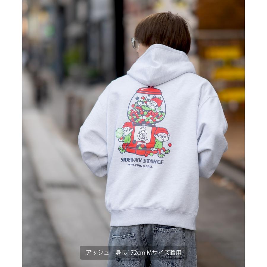 パーカー メンズ SIDEWAY STANCE サイドウェイスタンス オリジナルプリント グラフィック スウェット ガムボール オーバーサイズ アメカジ カジュアル | improves | 16