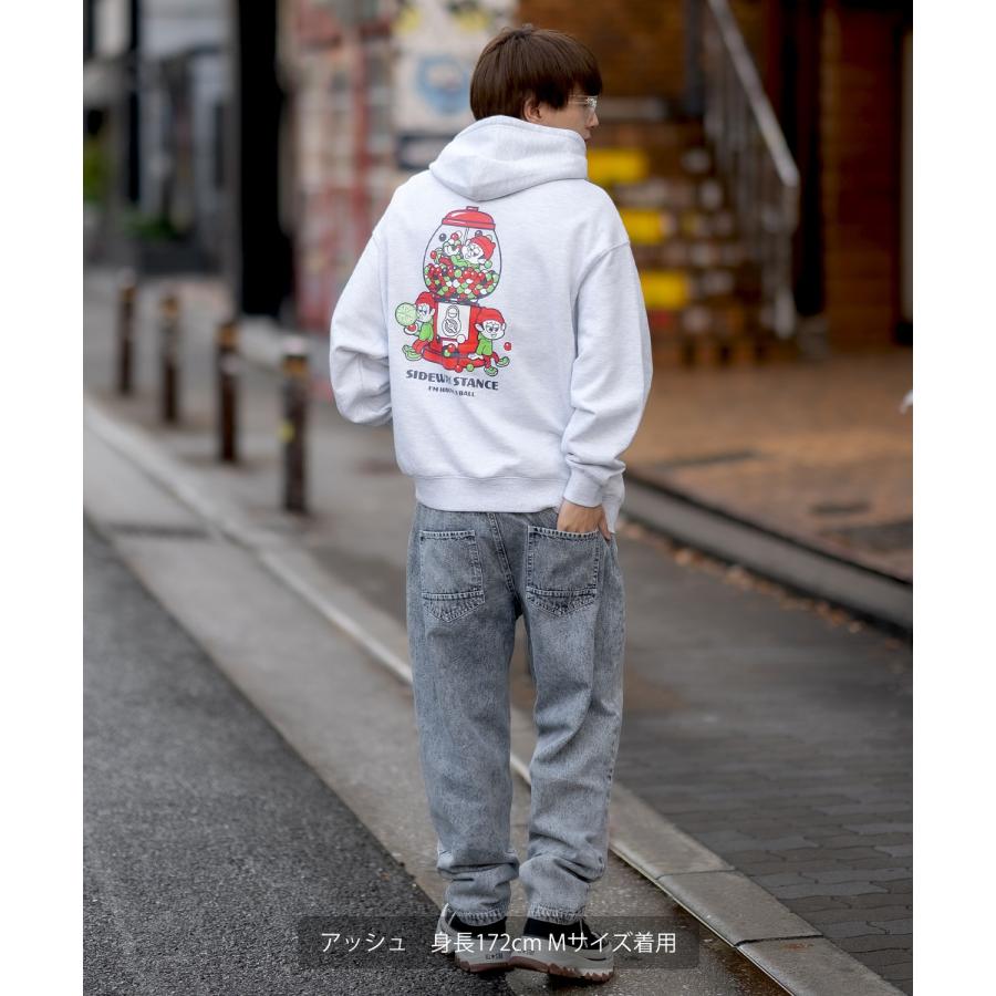 パーカー メンズ SIDEWAY STANCE サイドウェイスタンス オリジナルプリント グラフィック スウェット ガムボール オーバーサイズ アメカジ カジュアル | improves | 18