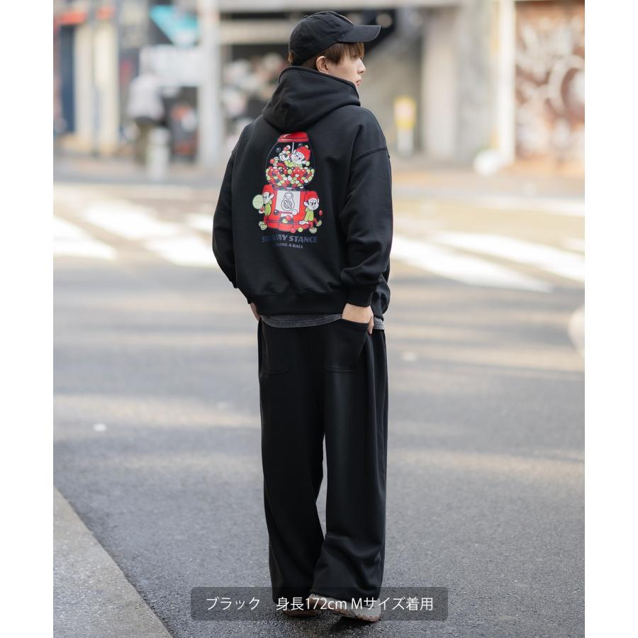 パーカー メンズ SIDEWAY STANCE サイドウェイスタンス オリジナルプリント グラフィック スウェット ガムボール オーバーサイズ アメカジ カジュアル | improves | 07