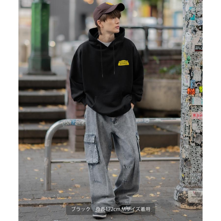パーカー メンズ SIDEWAY STANCE サイドウェイスタンス オリジナルプリント グラフィック スウェット スロット オーバーサイズ アメカジ カジュアル | improves | 11
