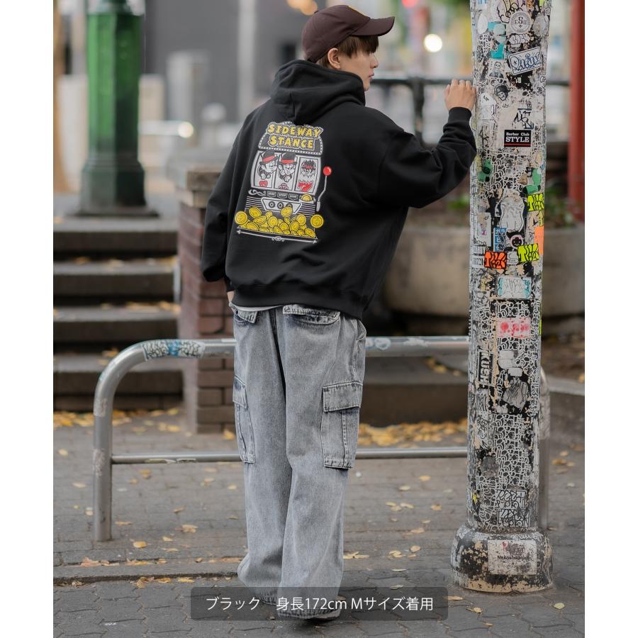 パーカー メンズ SIDEWAY STANCE サイドウェイスタンス オリジナルプリント グラフィック スウェット スロット オーバーサイズ アメカジ カジュアル | improves | 12