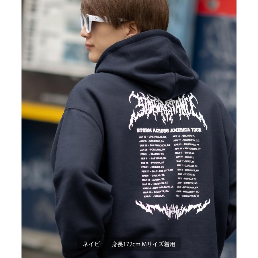 パーカー メンズ SIDEWAY STANCE サイドウェイスタンス オリジナルプリント グラフィック スウェット バンドロゴ オーバーサイズ アメカジ カジュアル | improves | 15