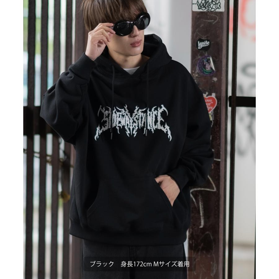 パーカー メンズ SIDEWAY STANCE サイドウェイスタンス オリジナルプリント グラフィック スウェット バンドロゴ オーバーサイズ アメカジ カジュアル | improves | 04