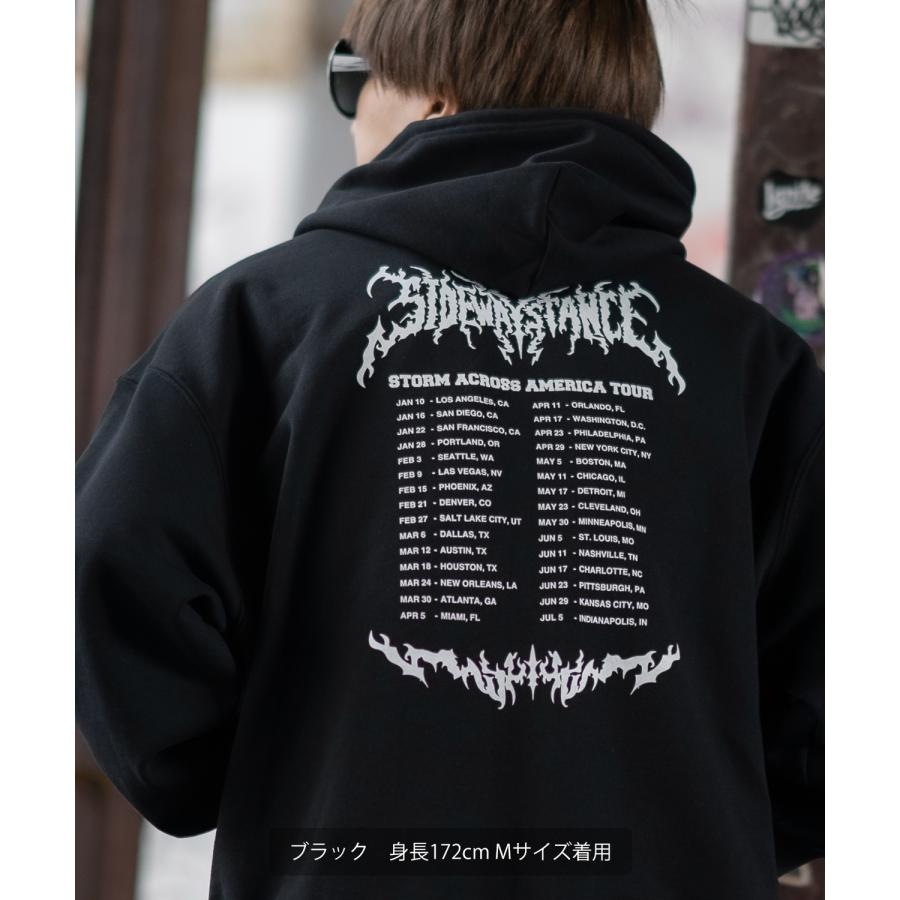 パーカー メンズ SIDEWAY STANCE サイドウェイスタンス オリジナルプリント グラフィック スウェット バンドロゴ オーバーサイズ アメカジ カジュアル | improves | 05