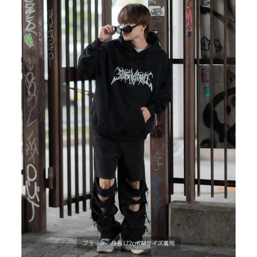 パーカー メンズ SIDEWAY STANCE サイドウェイスタンス オリジナルプリント グラフィック スウェット バンドロゴ オーバーサイズ アメカジ カジュアル | improves | 06