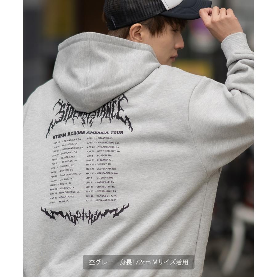 パーカー メンズ SIDEWAY STANCE サイドウェイスタンス オリジナルプリント グラフィック スウェット バンドロゴ オーバーサイズ アメカジ カジュアル | improves | 10